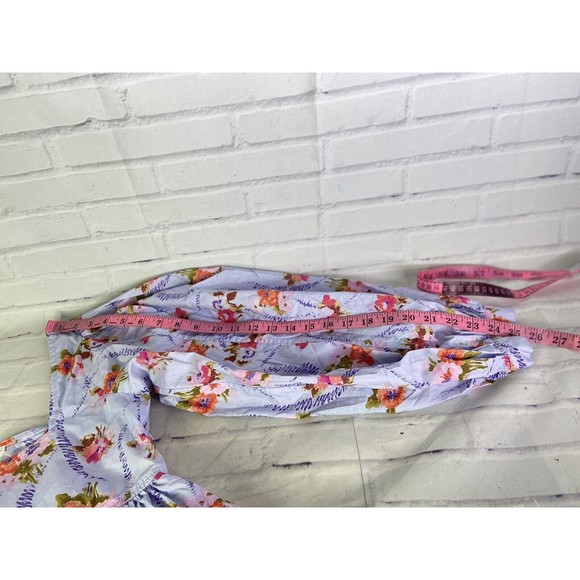 Love Shack Fancy Eaton Floral Puff Sleeve Mini Dress Lavender Moon Womens Size 2 - Picture 13 of 14